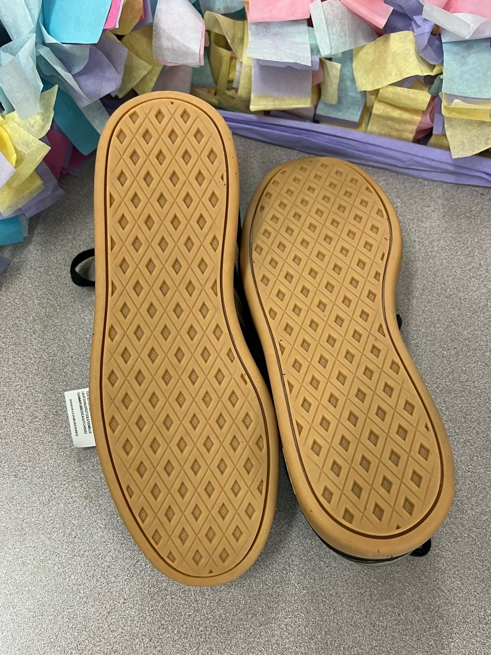 ❗️NWT❗️Adidas Sleeknet Black Suede Sneakers w/ Gold Stripes and Gum Sole - Picture 7 of 8